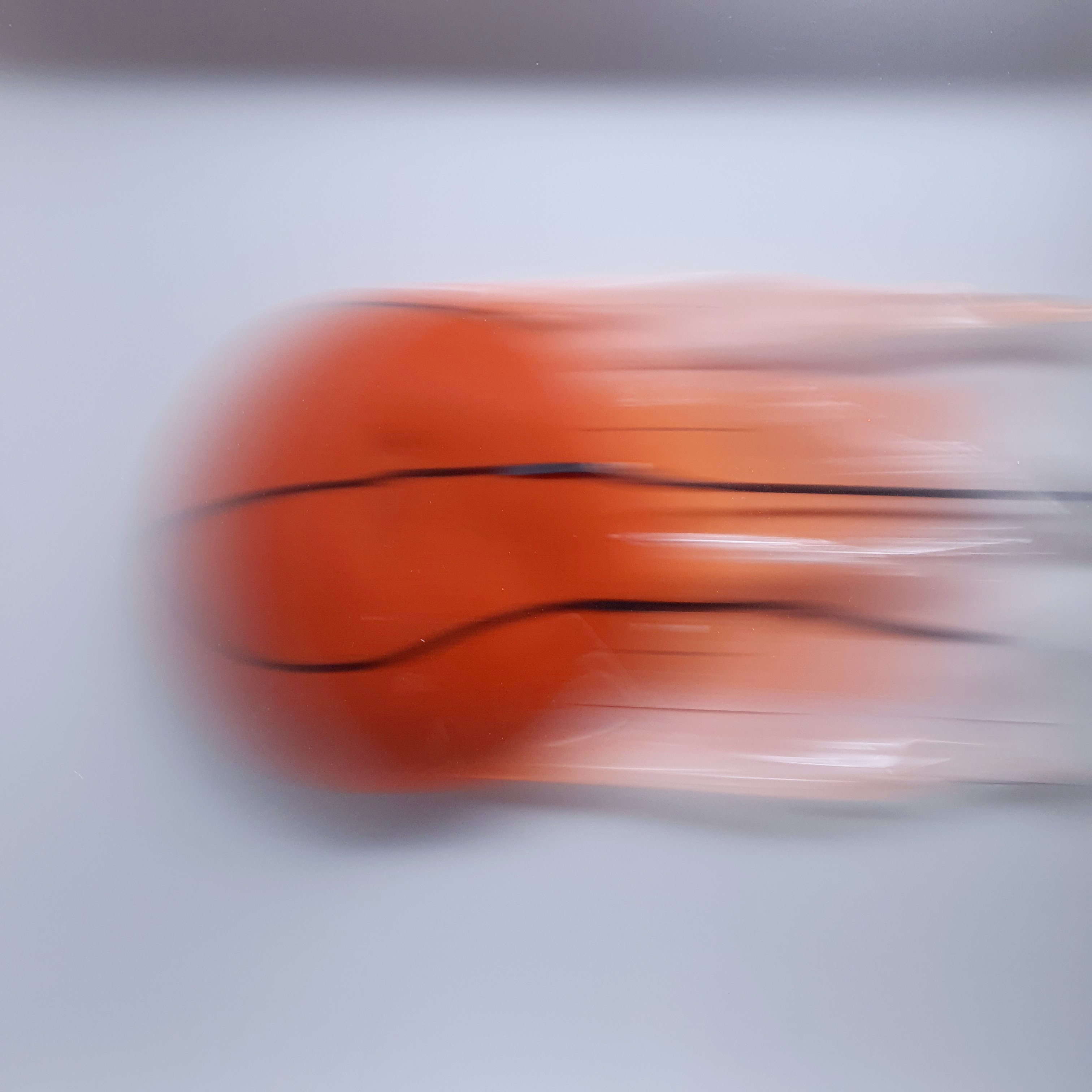 Basketball blurred in motion